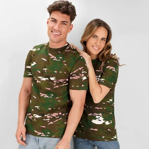 tricouri unisex cu design camuflaj din bumbac 8000