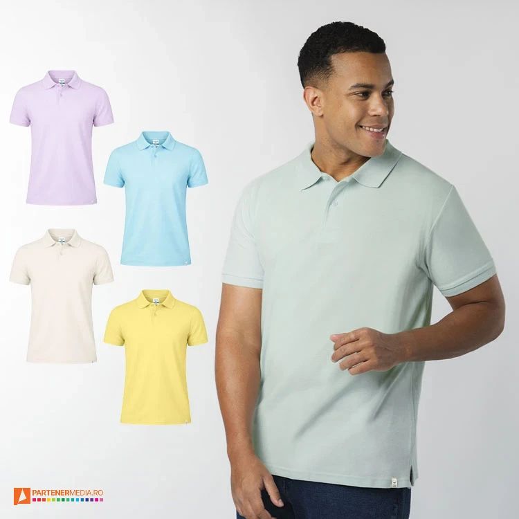 tricouri polo unisex din bumbac organic pique 8009 poza 1