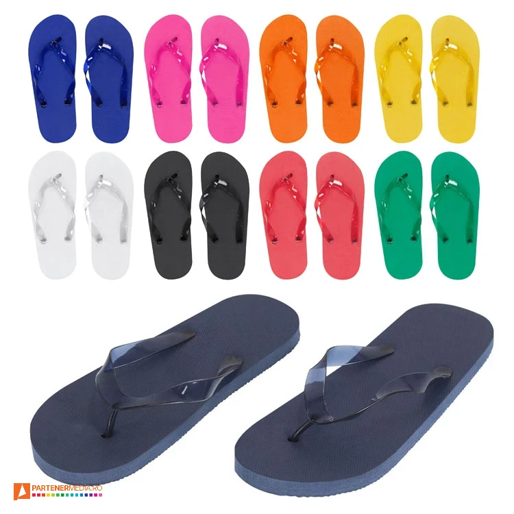 Papuci de plaja promotionali pentru adulti, din spuma EVA si PVC papuci de plaja unisex cu barete transparente 8884