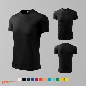 tricouri promotionale negre din poliester pentru barbati ad124 poza 6