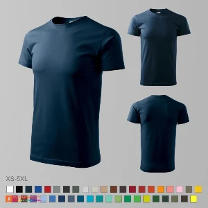 tricouri barbatesti bleumarin din bumbac ad129 poza 8