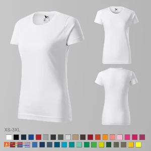 tricouri albe promotionale din bumbac pentru dame ad134 poza 2