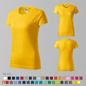 tricouri galbene promotionale din bumbac pentru dame ad134 poza 10