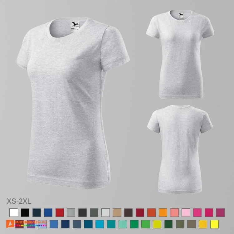 tricouri gri deschis promotionale din bumbac pentru dame ad134 poza 14