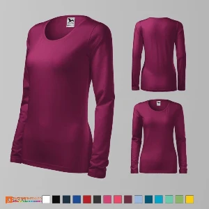 tricouri visinii de dama cu maneci lungi si croiala slim fit ad139 poza 16
