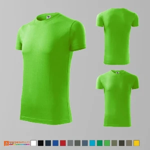 tricouri slim fit verzi pentru barbati din bumbac ad143 poza 16