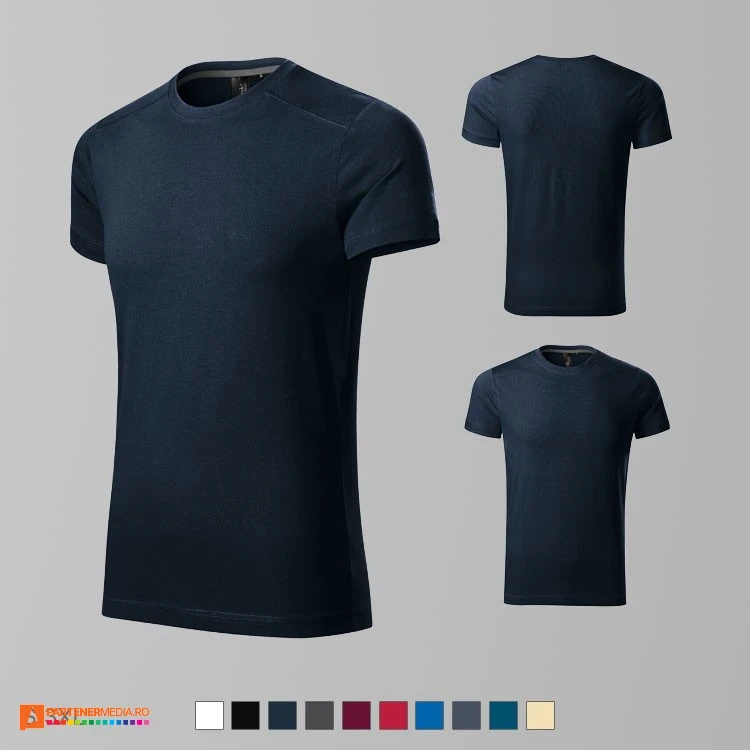 tricouri barbatesti bleumarin promotionale din bumbac si elastan ad150 tricouri barbatesti bleumarin promotionale din bumbac si elastan ad150 poza 4