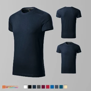 tricouri barbatesti bleumarin promotionale din bumbac si elastan ad150 poza 4