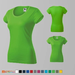tricouri slim fit verzi pentru dama din bumbac ad161 poza 13
