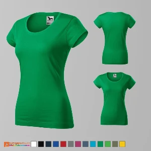 tricouri verzi slim fit pentru dama din bumbac ad161 poza 12
