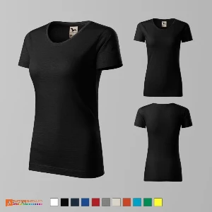 tricouri de dama promotionale negre din bumbac organic ad174 poza 8