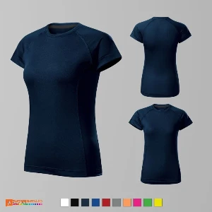 tricouri bleumarin de dama din bumbac si elastan ad176 poza 4