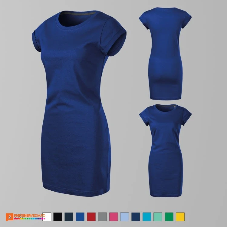 tricouri albastre promotionale tip rochie ad178 poza 3