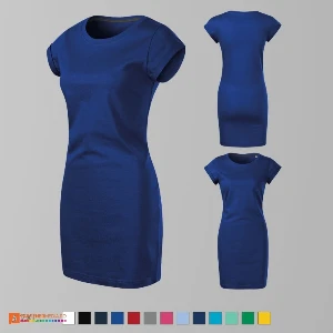 tricouri albastre promotionale tip rochie ad178 poza 3