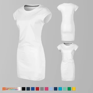 tricouri albe promotionale tip rochie ad178 poza 2