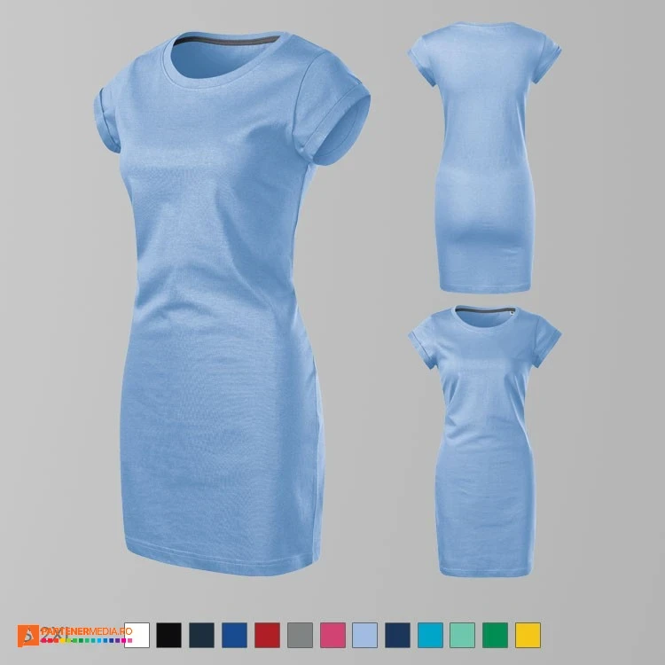 tricouri bleu promotionale tip rochie ad178 poza 4