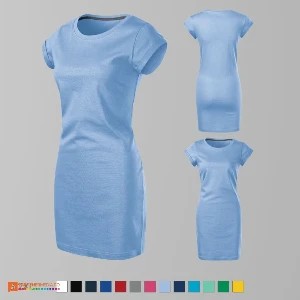 tricouri bleu promotionale tip rochie ad178 poza 4