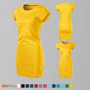 tricouri galbene promotionale tip rochie ad178 poza 7