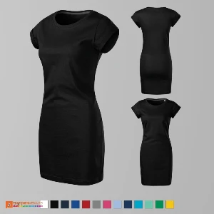 tricouri negre promotionale tip rochie ad178 poza 9