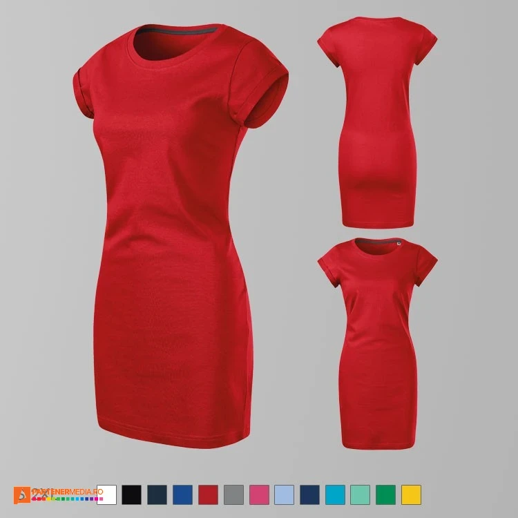 tricouri rosii promotionale tip rochie ad178 poza 10