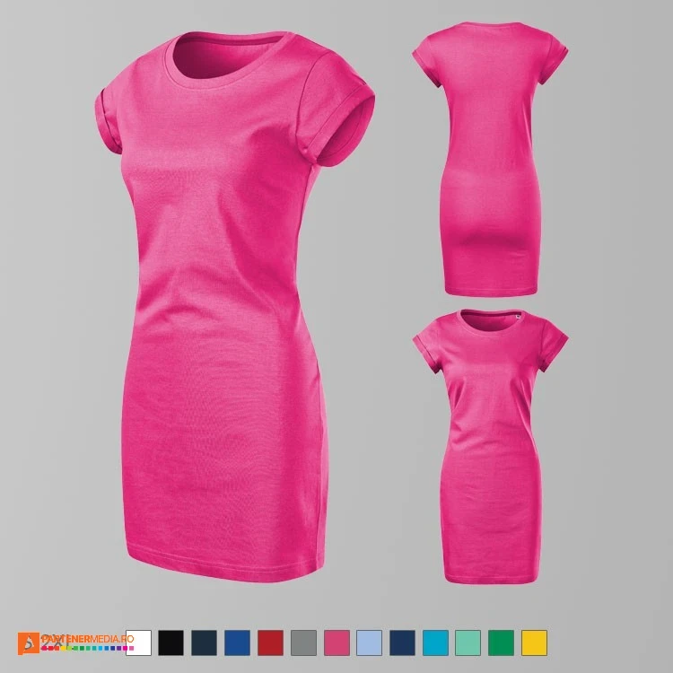 tricouri roz promotionale tip rochie ad178 poza 11
