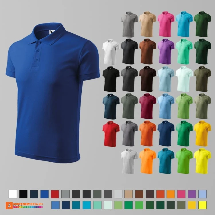 tricouri polo barbatesti din bumbac si poliester ad203 poza 1