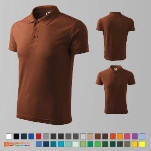 tricouri polo barbatesti maro din bumbac si poliester ad203 poza 19