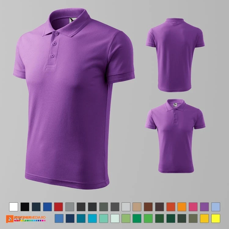tricouri polo barbatesti mov din bumbac si poliester ad203 poza 21