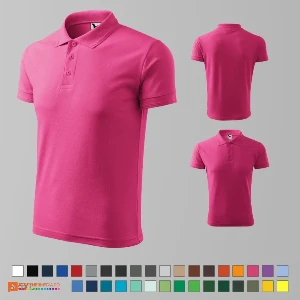 tricouri polo barbatesti roz din bumbac si poliester ad203 poza 26