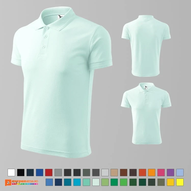 tricouri polo barbatesti verde mentadin bumbac si poliester ad203 poza 35