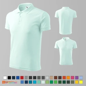 tricouri polo barbatesti verde mentadin bumbac si poliester ad203 poza 35