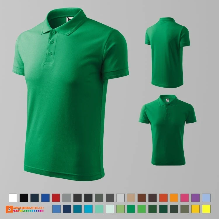 tricouri polo barbatesti verzi din bumbac si poliester ad203 poza 29