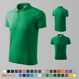 tricouri polo barbatesti verzi din bumbac si poliester ad203 poza 29