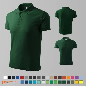 tricouri polo verde inchis barbatesti din bumbac si poliester ad203 poza 33