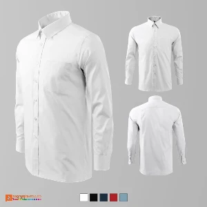 camasi barbatesti promotionale albe din bumbac cu maneci lungi ad209 poza 2