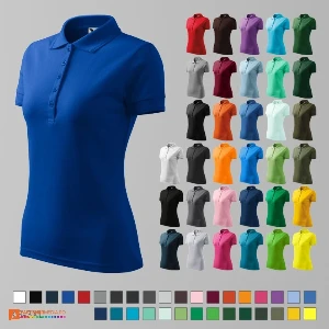 tricouri polo de dama din bumbac si poliester ad210 poza 1