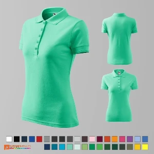 tricouri polo de dama verde aprins din bumbac si poliester ad210 poza 33