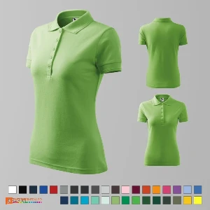 tricouri polo de dama verde deshis din bumbac si poliester ad210 poza 29