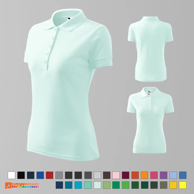 tricouri polo de dama verde mentadin bumbac si poliester ad210 poza 34