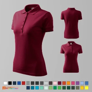 tricouri polo visinii de dama din bumbac si poliester ad210 poza 35