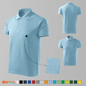 tricouri polo promotionale bleu pentru barbati ad212 poza 4