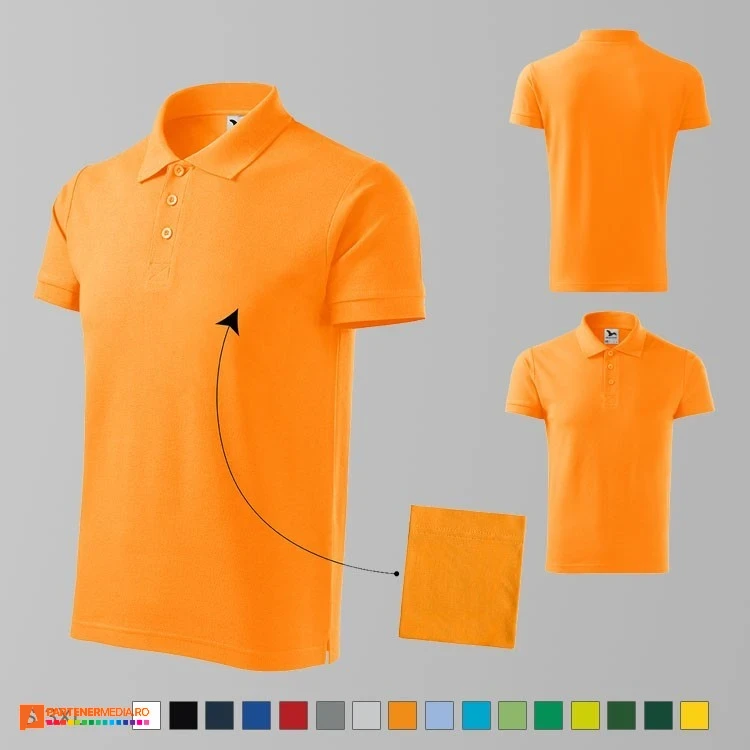tricouri polo promotionale portocalii pentru barbati ad212 poza 10