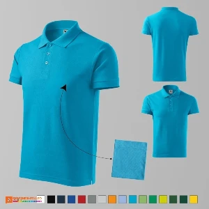 tricouri polo promotionale turquise pentru barbati ad212 poza 12