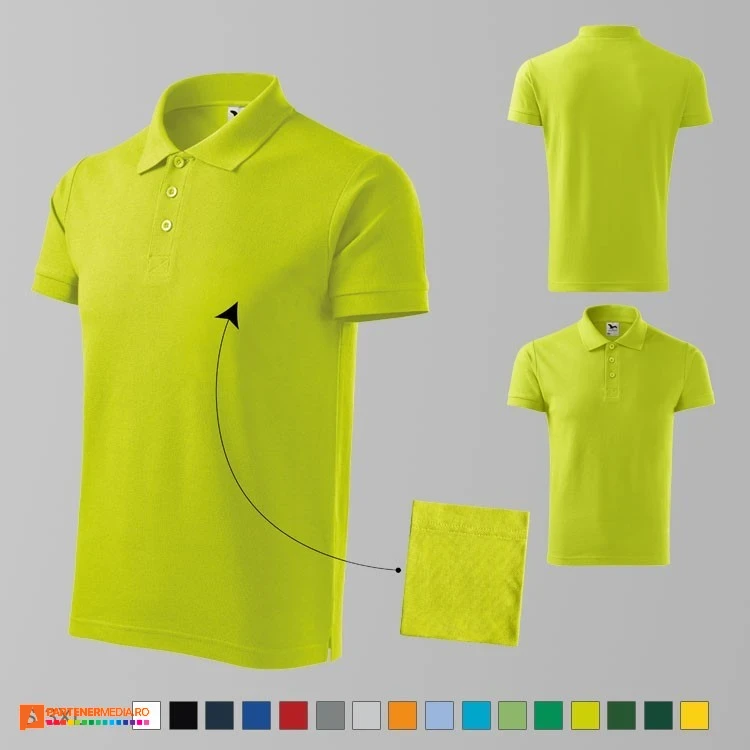 tricouri polo promotionale verde deschis pentru barbati ad212 poza 14