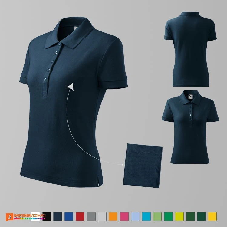 tricouri polo promotionale bleumarin pentru dame ad213 poza 5