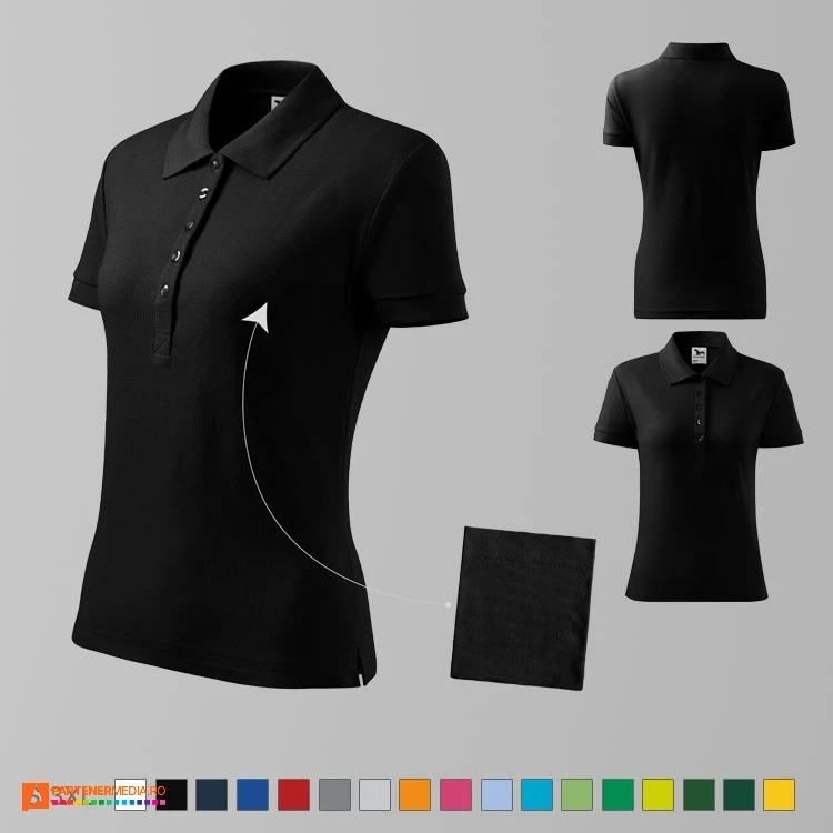 tricouri polo promotionale negre pentru dame ad213 poza 9