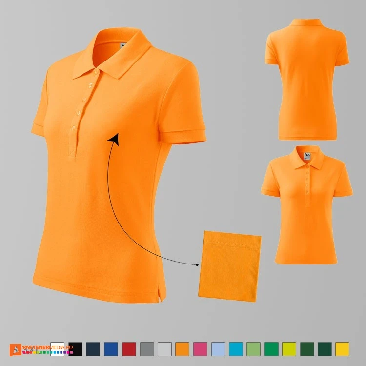 tricouri polo promotionale portocalii pentru dame ad213 poza 10