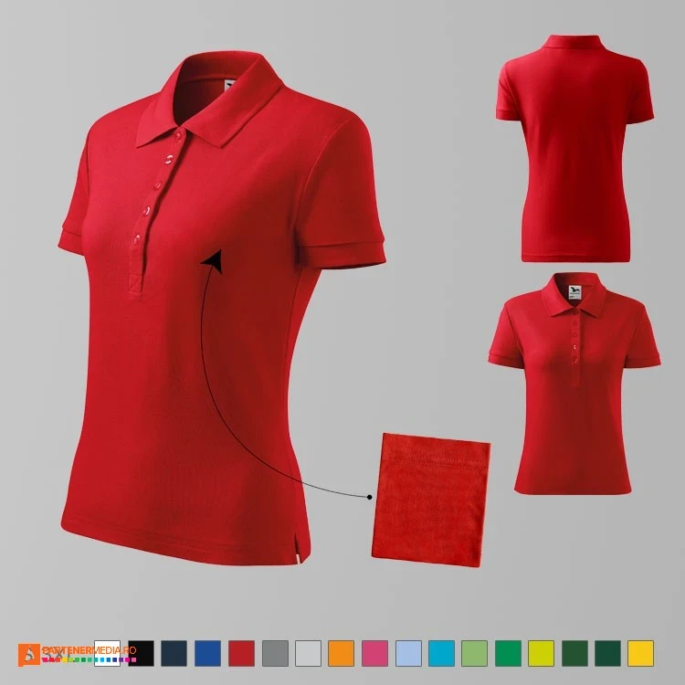 tricouri polo promotionale rosii pentru dame ad213 poza 11