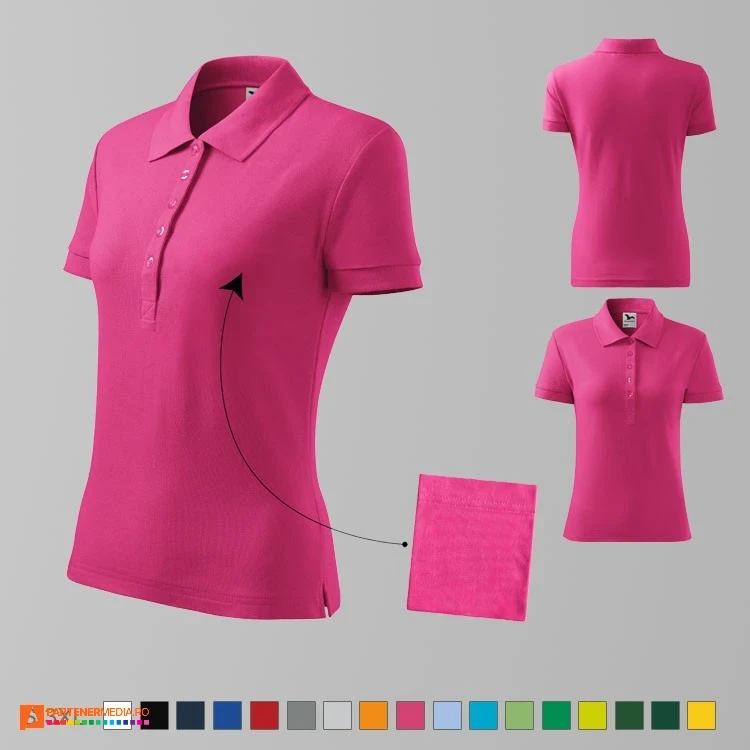 tricouri polo promotionale roz pentru dame ad213 poza 12