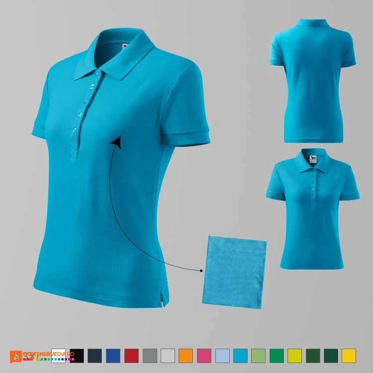 tricouri polo promotionale turquise pentru dame ad213 poza 13